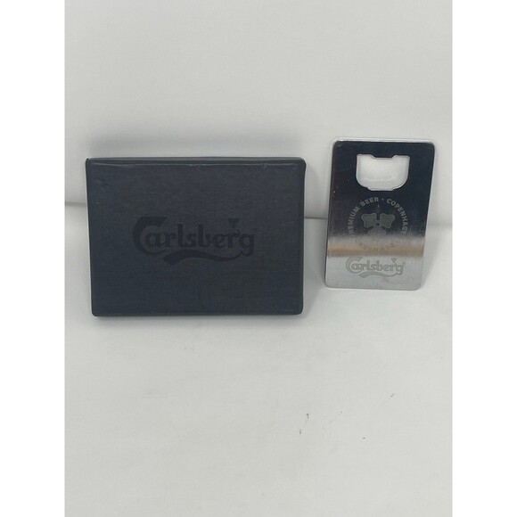 Vintage Carlsberg Metal Bottle Opener - Chrome Finish‎ - Includes Original Box